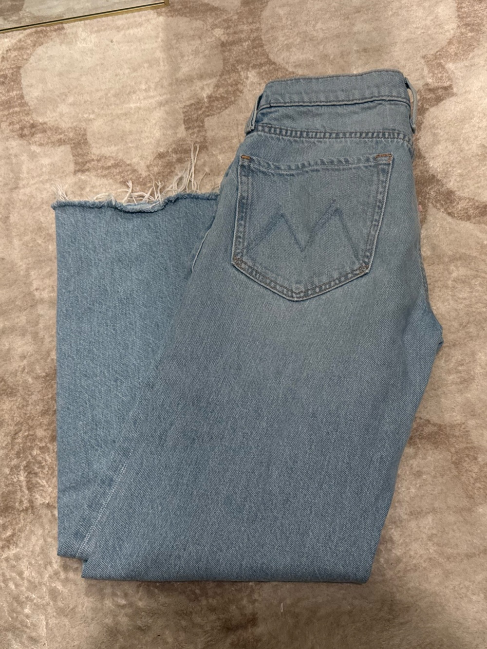 MOTHER Light Blue Straight-Leg Jeans